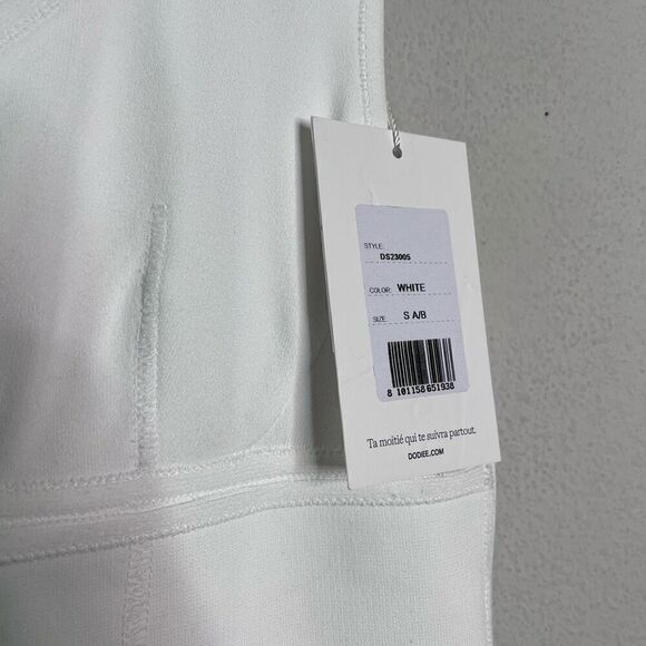 NEW Dodiee Dress Anne Sculpt Knit Mini Dress White Size S - Picture 8 of 14